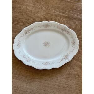 Vintage Serving Platter Scalloped Floral Splendor Haviland Germany